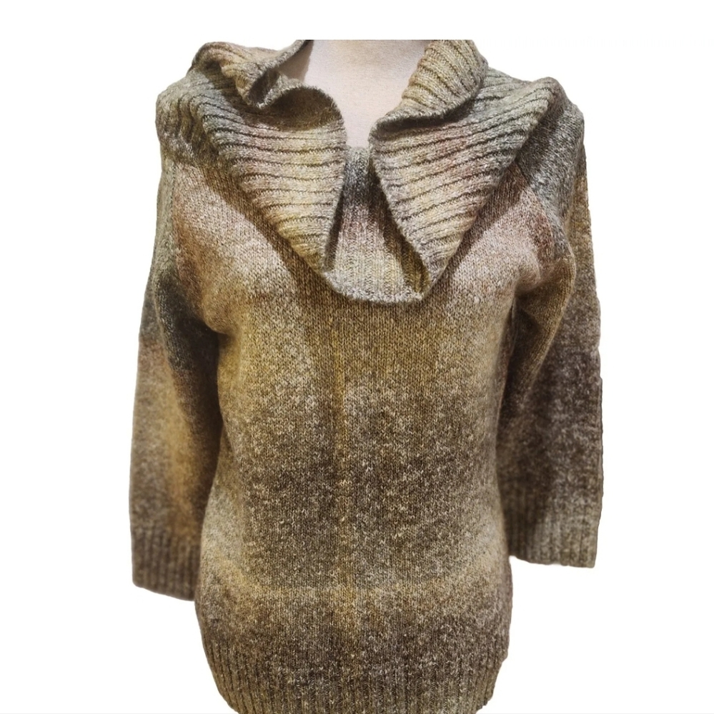 AGB pullover Cowl neck ombre sweater